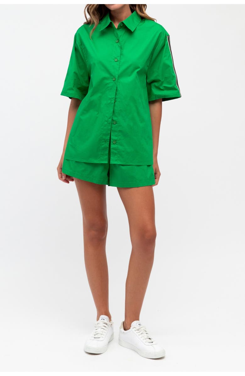 Ebby & I Spring Fever Shirt & Short Set, Alternate, color, Green