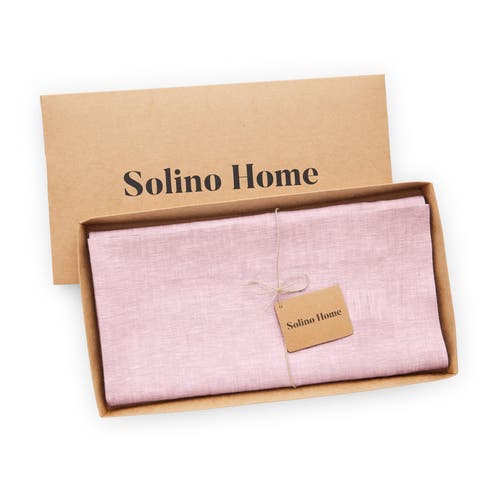 Solino Home Linen Table Throw In Pink