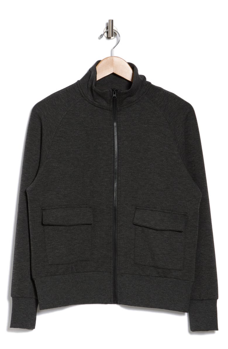 90 DEGREE BY REFLEX Oversize Scuba Knit Jacket, Alternate, color,