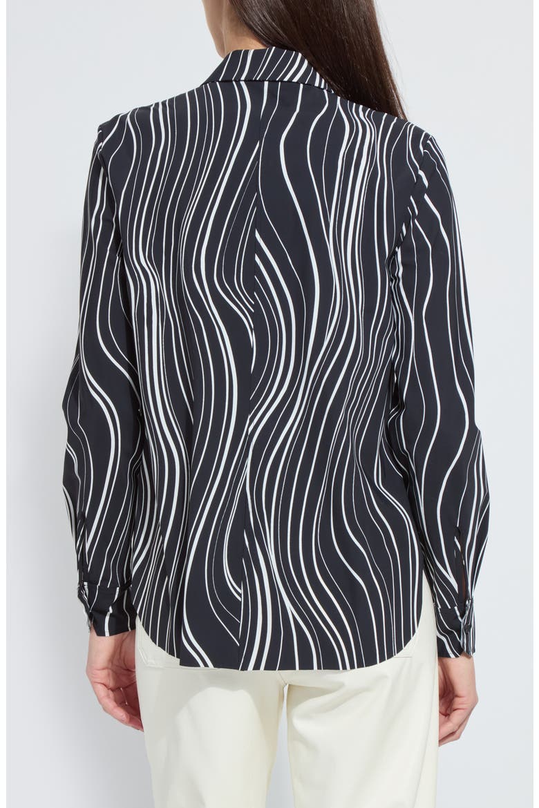 Connie Slim Fit Animal Print Button-Up Shirt, Alternate, color, UNDULATING LINES