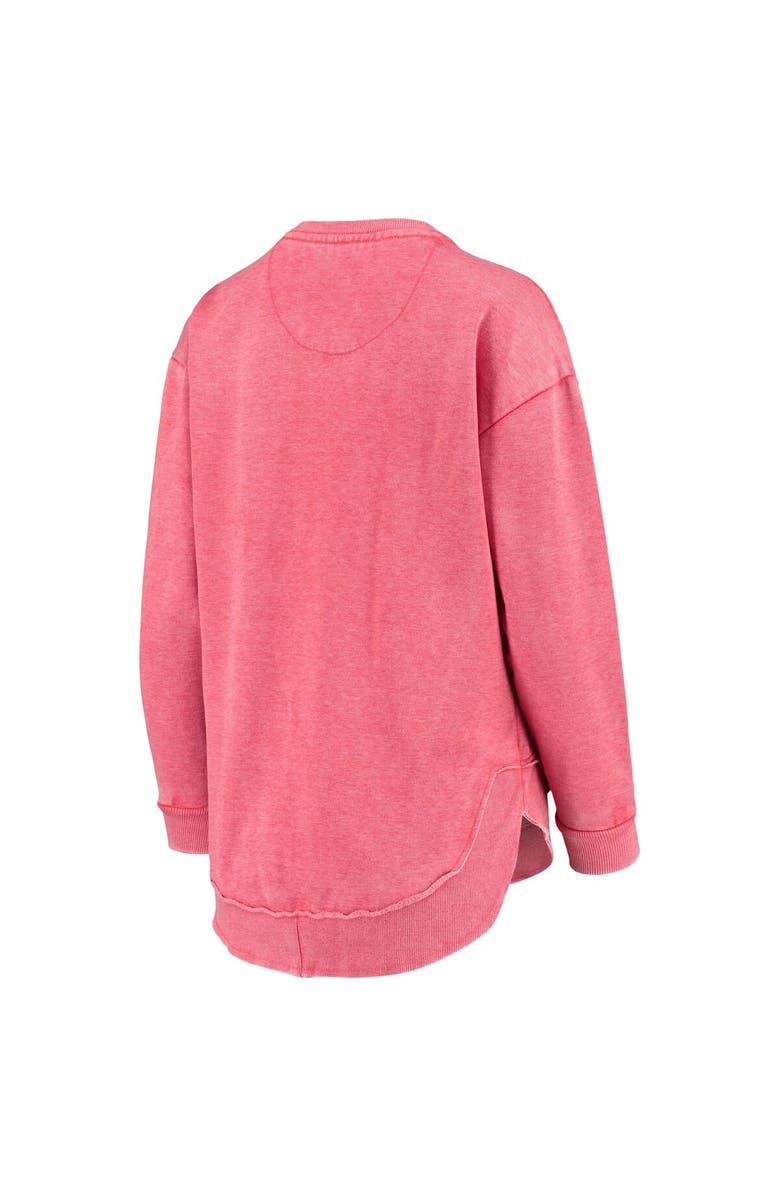 PRESSBOX Women's Pressbox Red Wisconsin Badgers Vintage Wash Pullover Sweatshirt, Alternate, color, Red