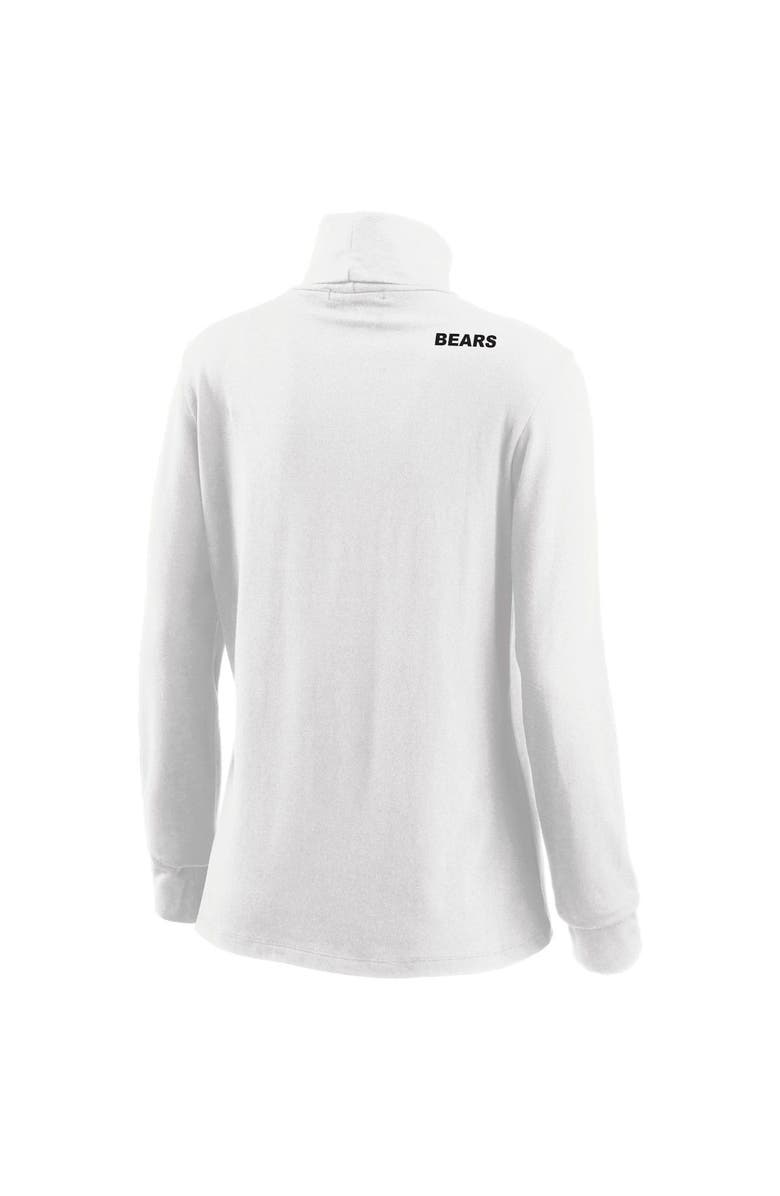 WEAR by Erin Andrews Women's WEAR by Erin Andrews White Chicago Bears Long Sleeve Tri-Blend Turtleneck T-Shirt, Alternate, color,