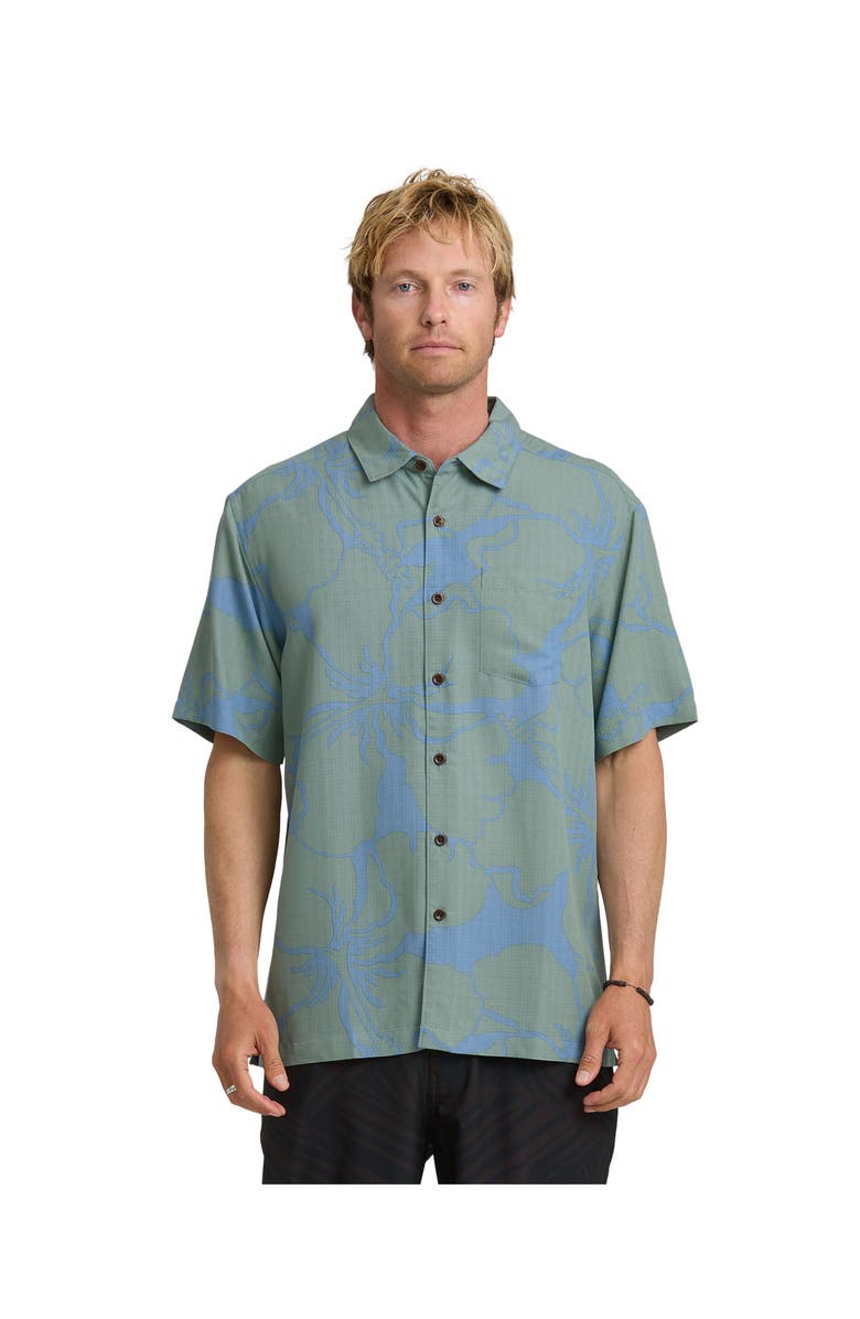 Quiksilver Waterman Bay Breeze WM SS Short Sleeve Shirt, Alternate, color, Lily Pad