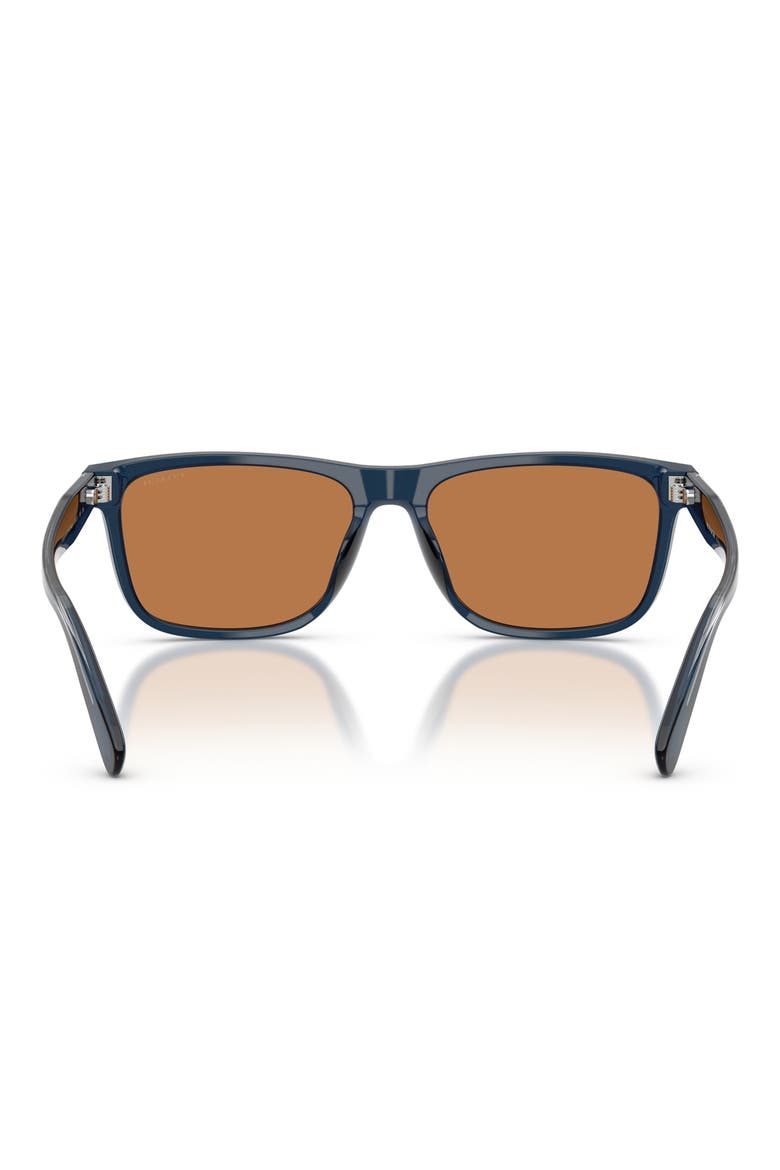 59mm Square Sunglasses, Alternate, color, TRANSPARENT DARK BLUE / AMBER