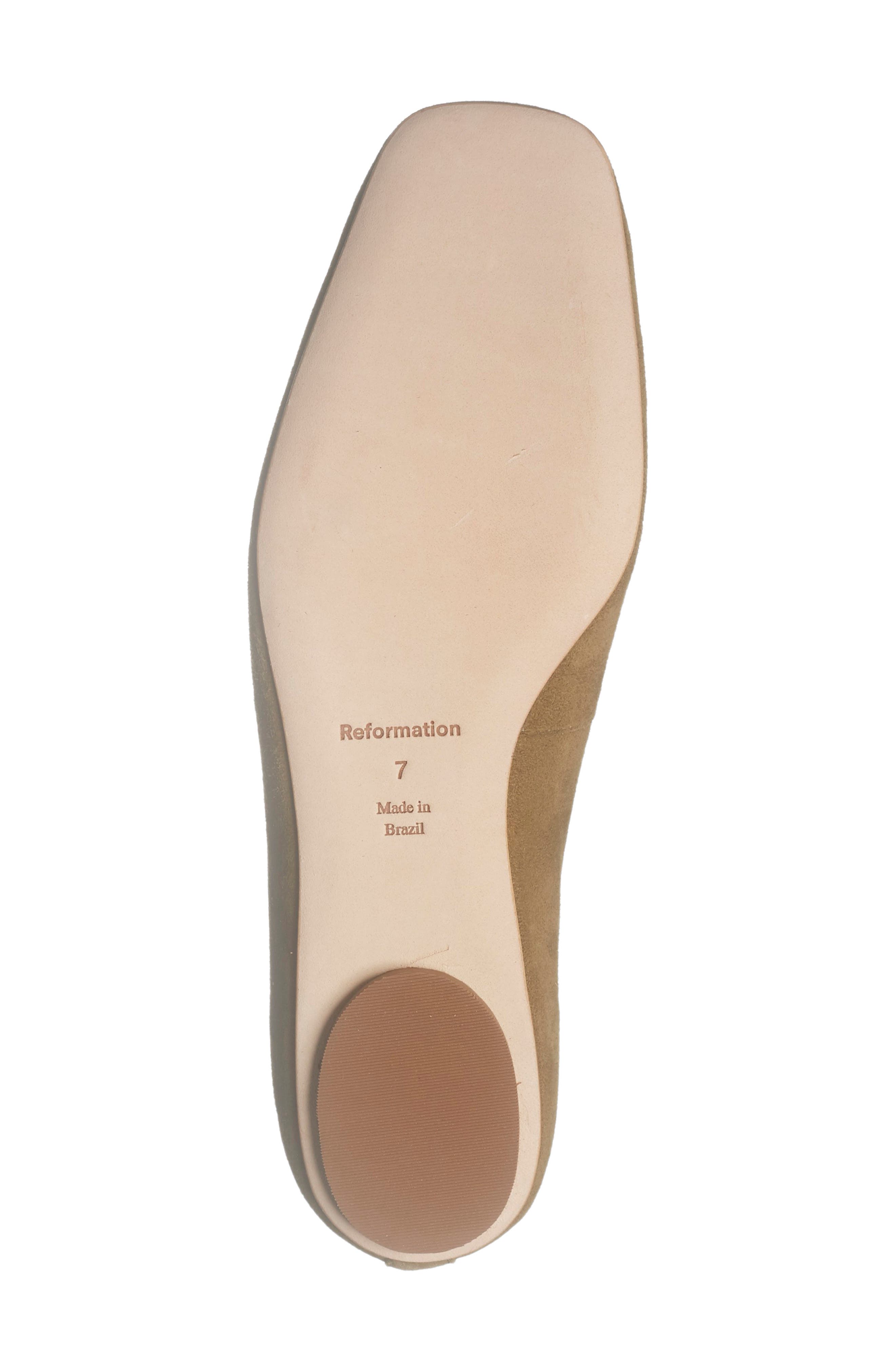 Reformation Prudence Ballet Flat, Alternate, color, Bog Suede