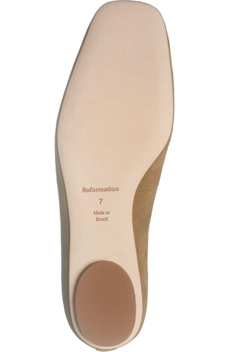 Reformation Prudence Ballet Flat, Alternate, color, Bog Suede