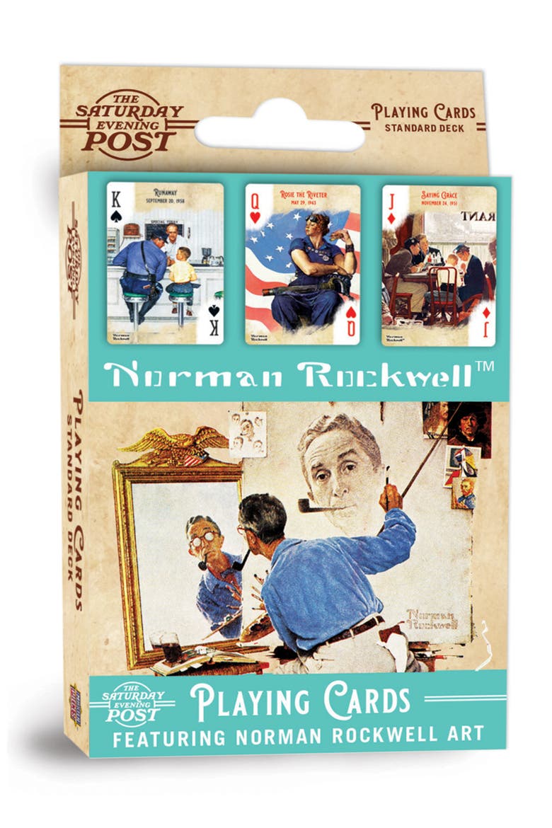 Saturday Evening Post Playing Cards, Main, color, Multicolor