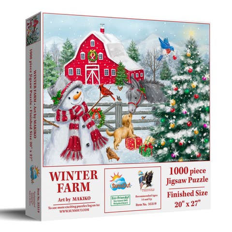 Winter Farm 1000 piece Jigsaw Puzzle for Adults