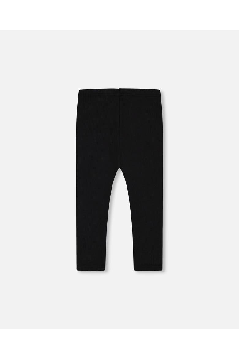 Little Girl's Rib Leggings Black, Alternate, color, Anthracite