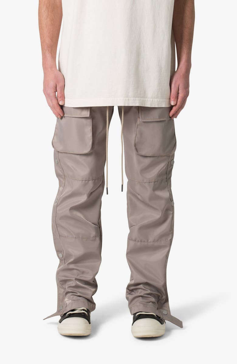mnml Side Snap Nylon Cargo Pants, Main, color, Grey
