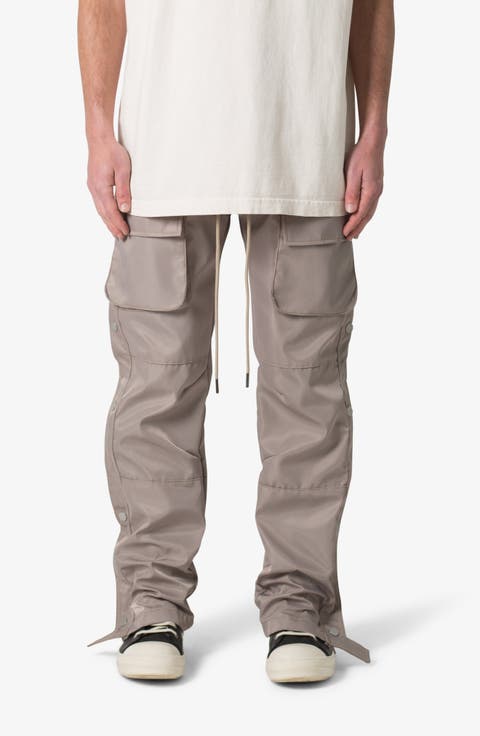 Side Snap Nylon Cargo Pants