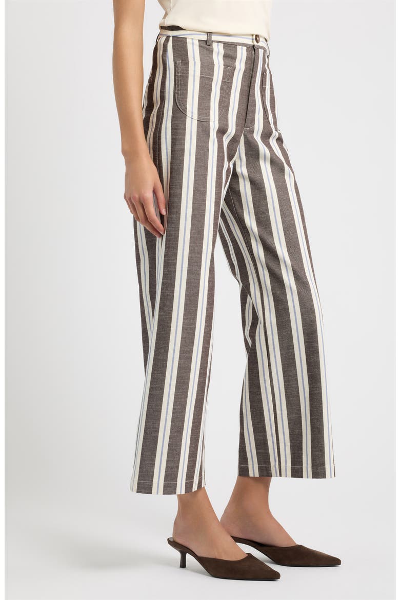 Mindy Stripe Straight Leg Pants, Alternate, color, ANNE STRIPE CHOCOLA