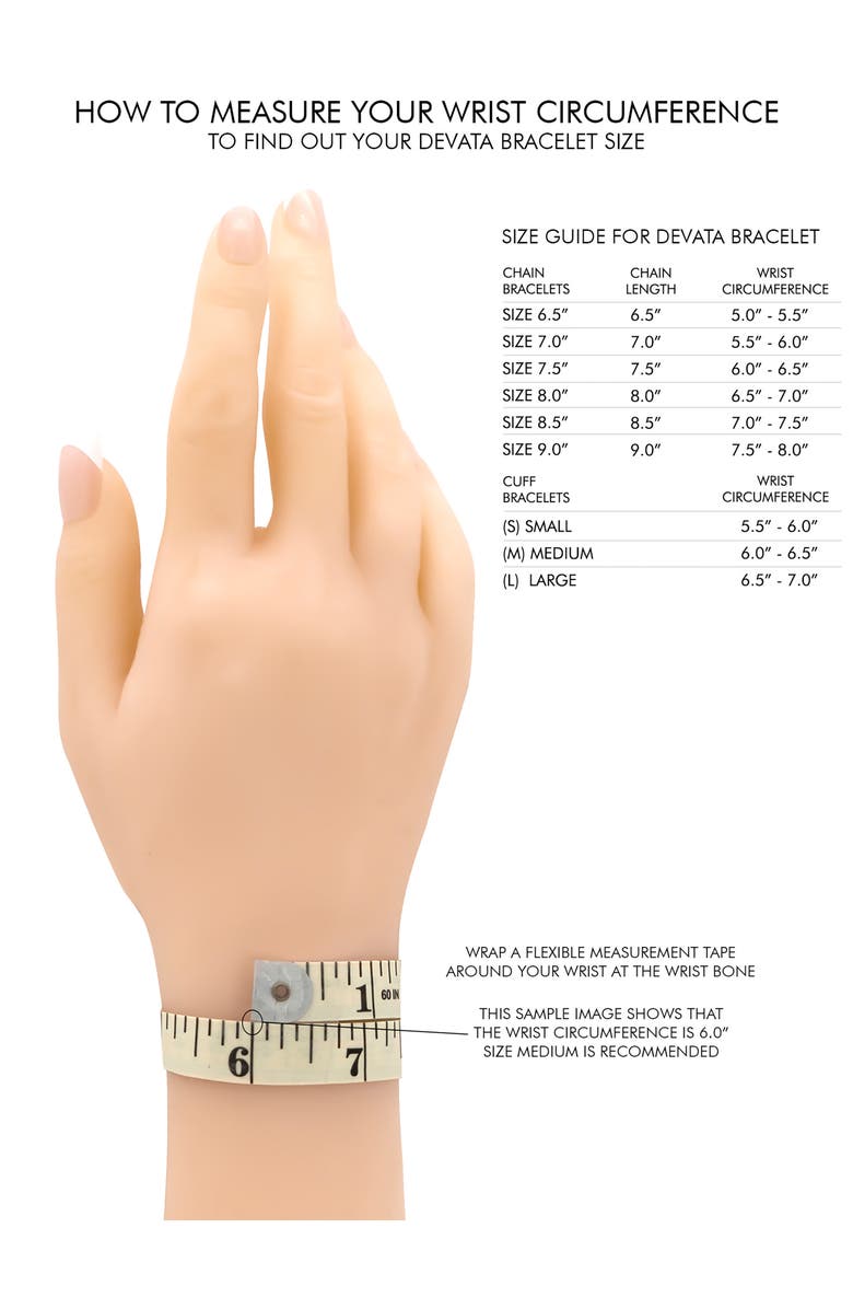 DEVATA Sterling Silver Chain Bracelet, Alternate, color, 