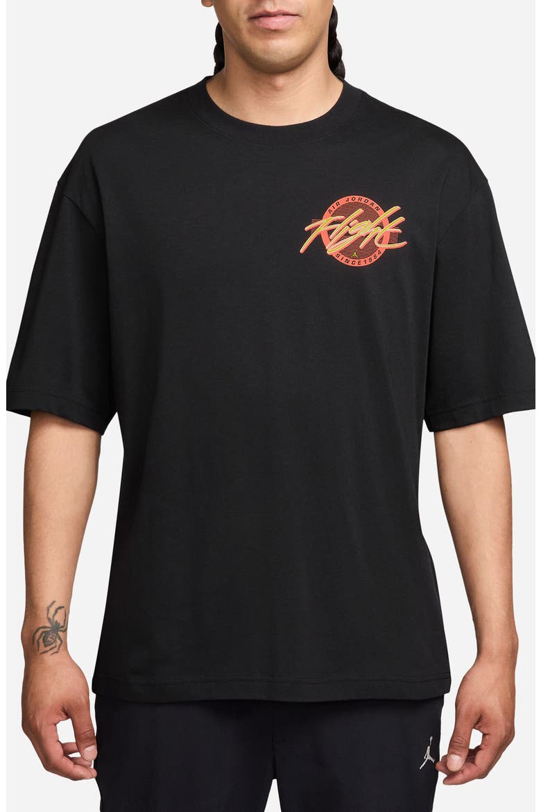 Flight Graphic T-Shirt, Main, color, BLACK