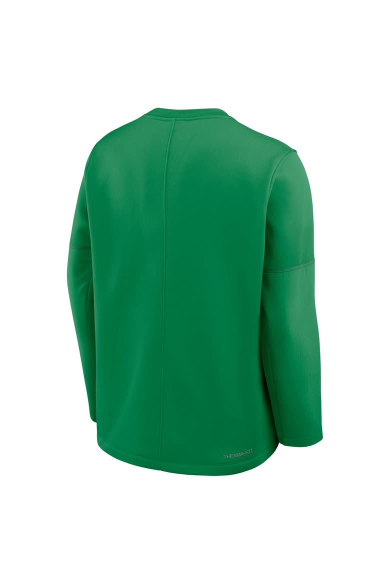 Men's Nike Green Oregon Ducks 2026 Sideline Coaches Therma-FIT Long Sleeve Top, Alternate, color, Green