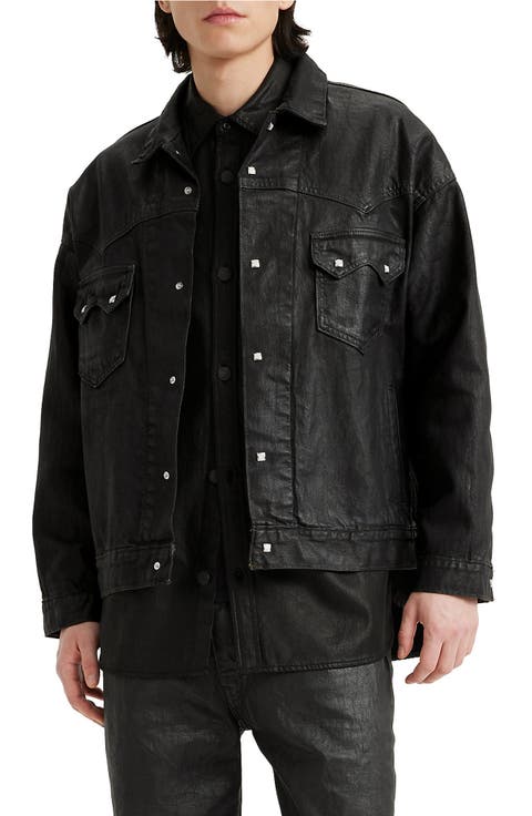Coated Denim Trucker Jacket