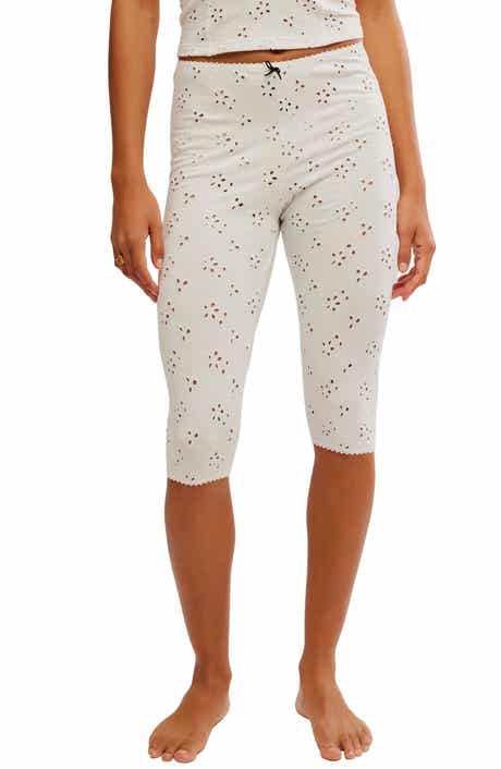 Full Bloom Eyelet Pajama Capri Pants