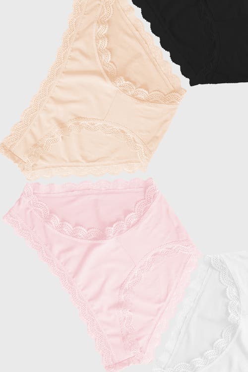 Stripe & Stare Original Knicker Four Pack In Sand Essentials