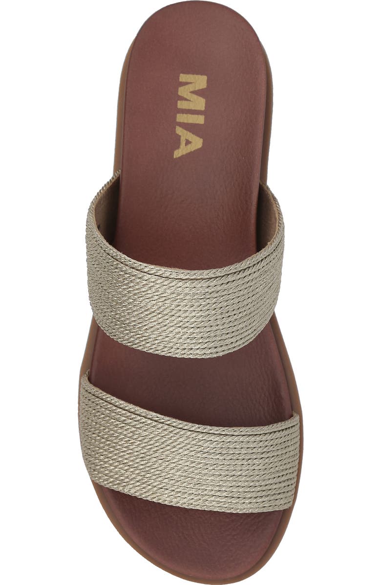 MIA Yelena Wedge Slide Sandal, Alternate, color, Gold