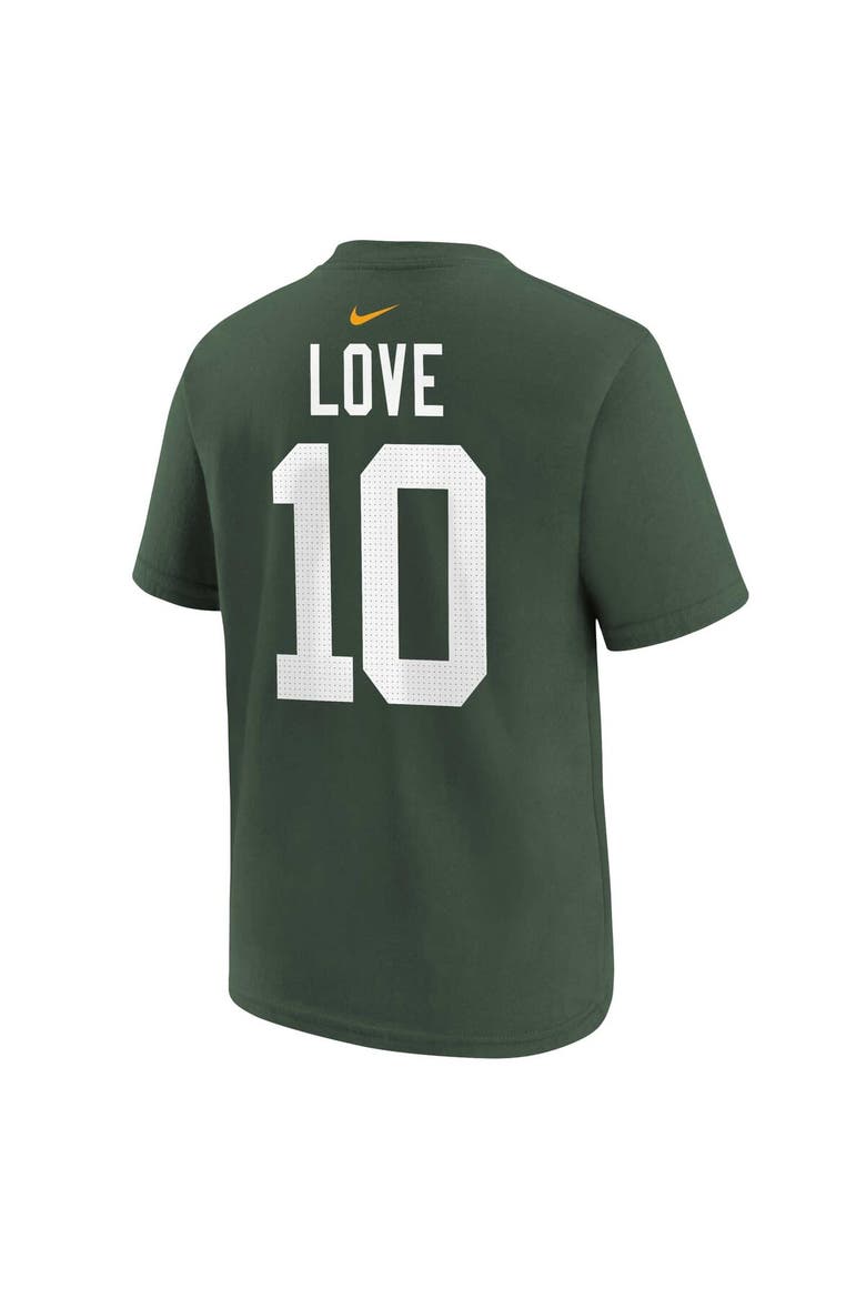 Youth Nike Jordan Love Green Green Bay Packers Player Name & Number T-Shirt, Alternate, color, Green