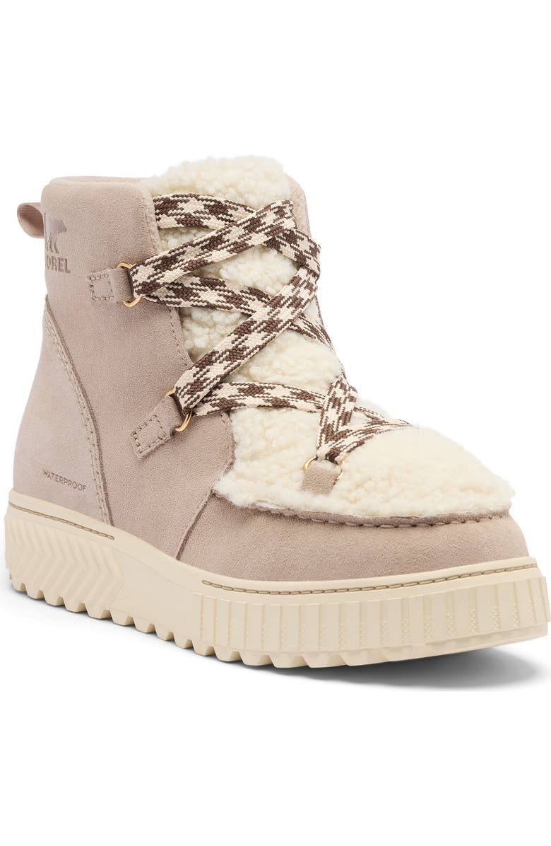 SOREL One Ave<sup>™</sup> Alpine Faux Fur Trim Waterproof Boot, Main, color, Crushed Clay/ Gum 17