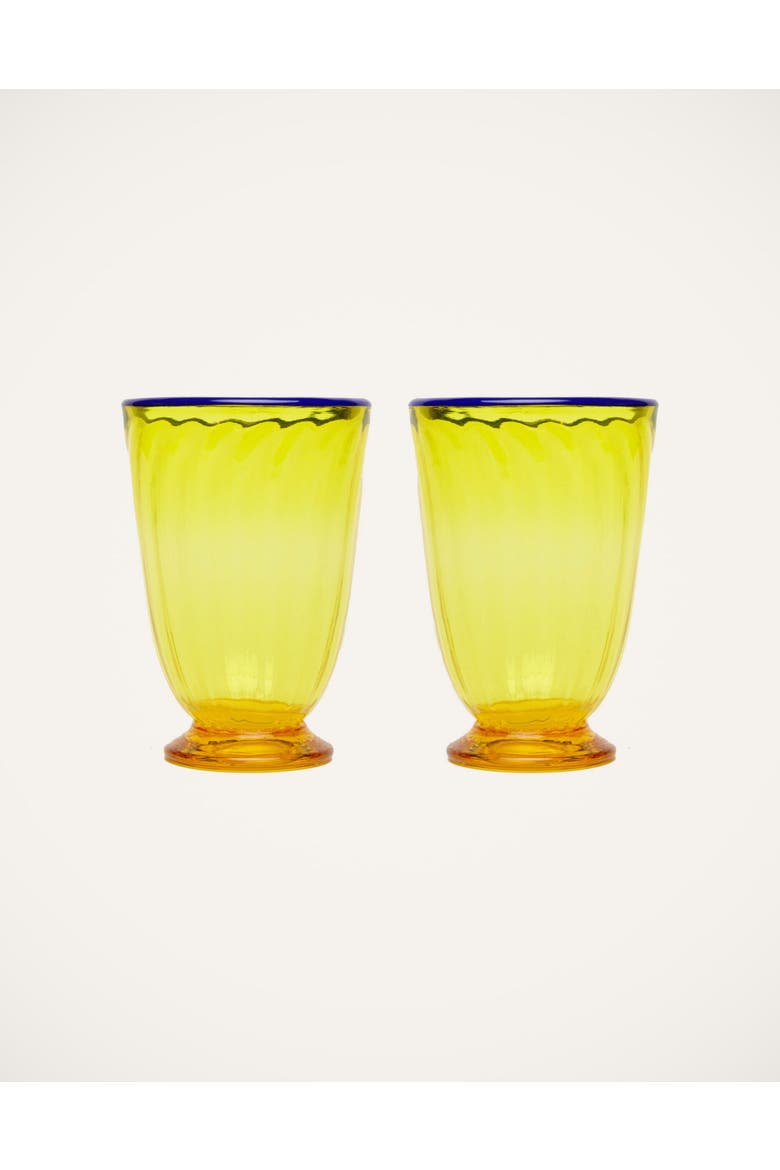 Rainbow Glasses Set Of 2, Main, color, Yellow