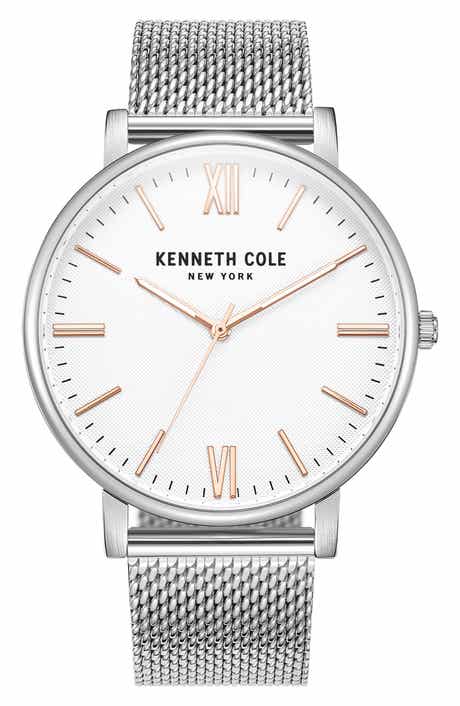Three Hand Quartz Mesh Strap Watch, 42mm