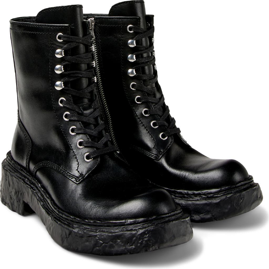 Camper Gender Inclusive Vamonos Combat Boot In Black