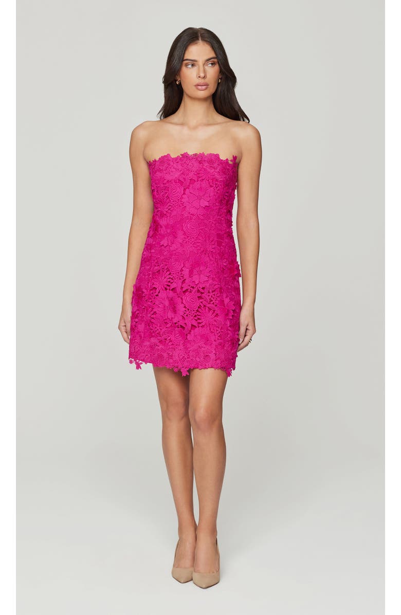 Generation Love Lydia 3D Lace Dress, Alternate, color, Hibiscus