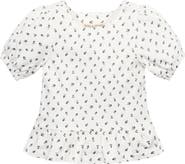 Hope & Henry Girls' Organic Knit Peplum Top, Kids