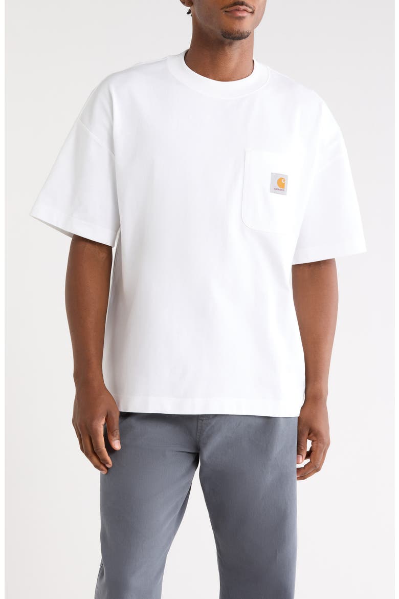 Work Pocket Cotton T-Shirt, Main, color, WHITE