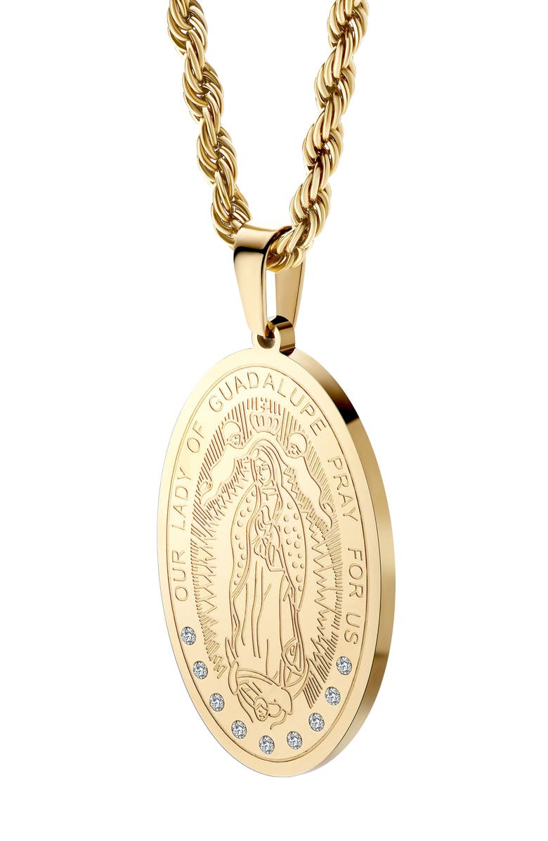 EDFORCE Men's Mary Guadalupe Pendant Necklace, Alternate, color, Gold