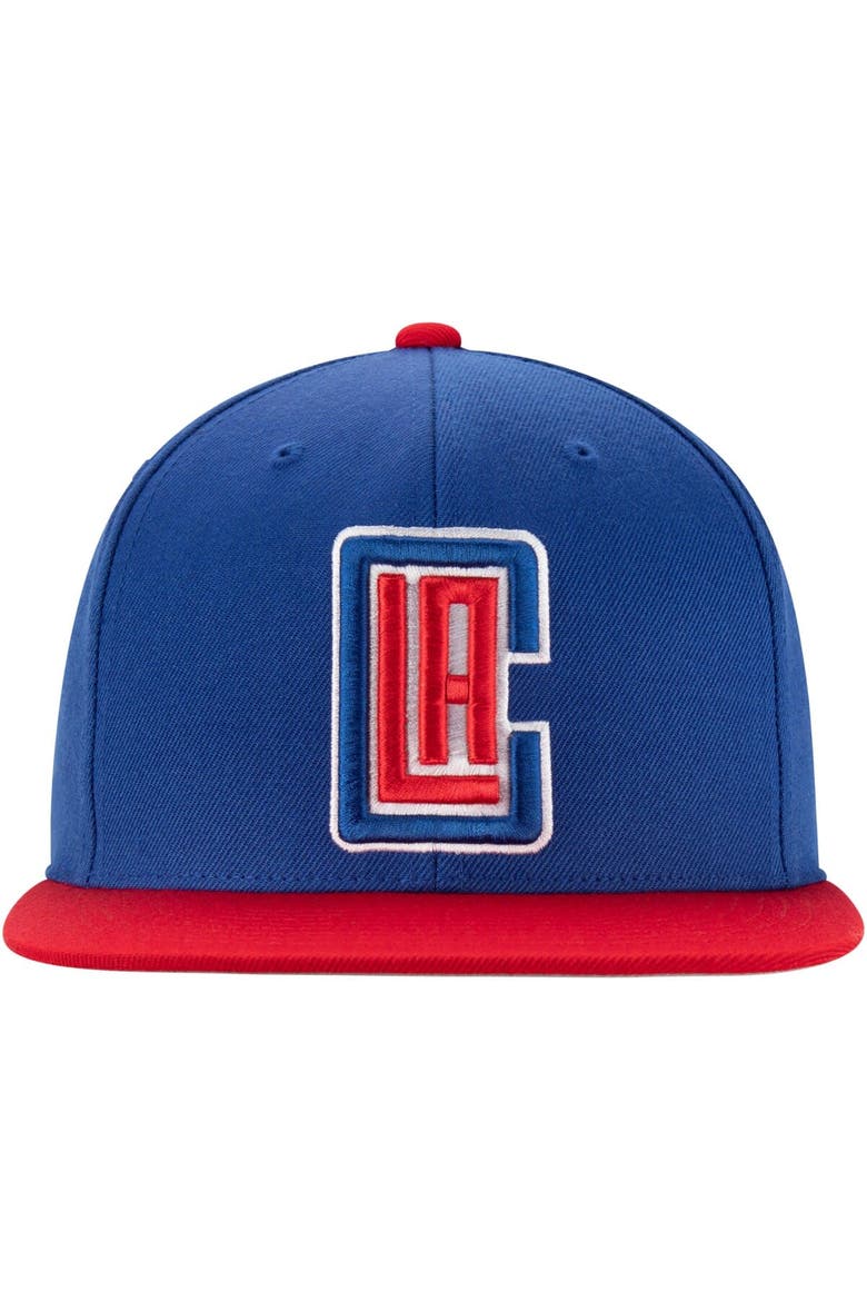 Men's Mitchell & Ness Royal/Red LA Clippers Two-Tone Wool Snapback Hat, Alternate, color, Royal