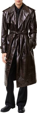 Burberry Long Check Hoxton Trench Coat