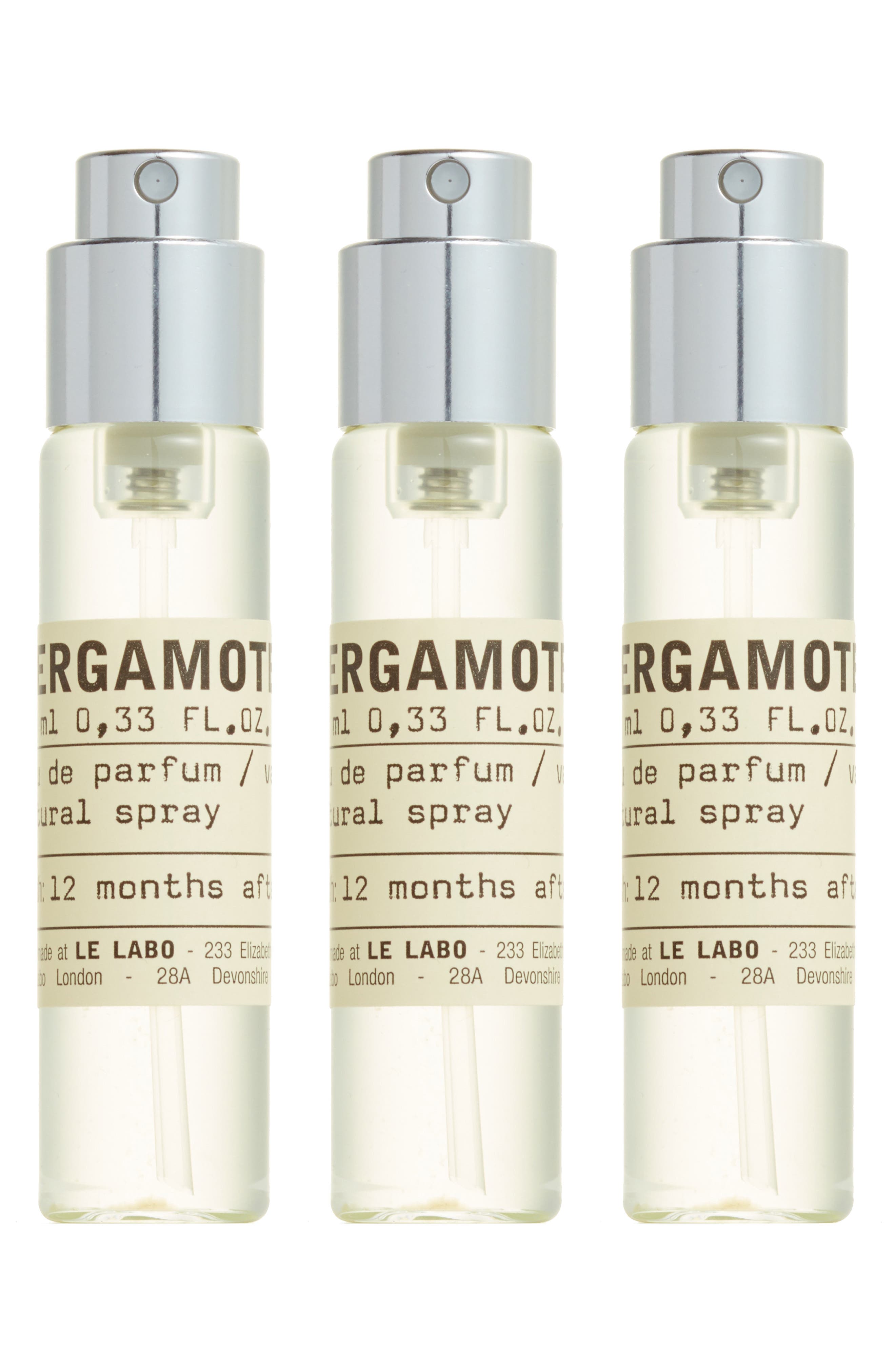 Le Labo Bergamote 22 Eau de Parfum Travel Tube Refill Trio 