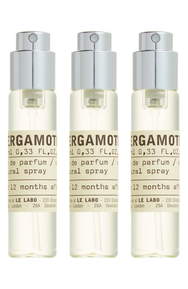 Le Labo Bergamote 22 Eau de Parfum Travel Tube Refill Trio, Main, color, 