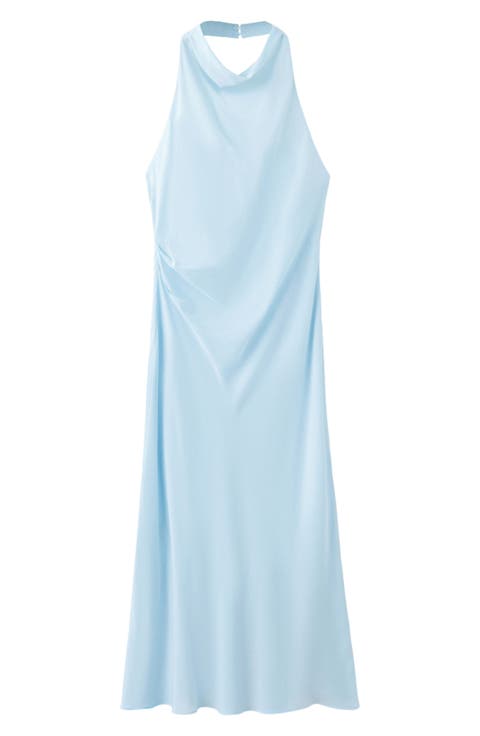 Draped Halter Dress