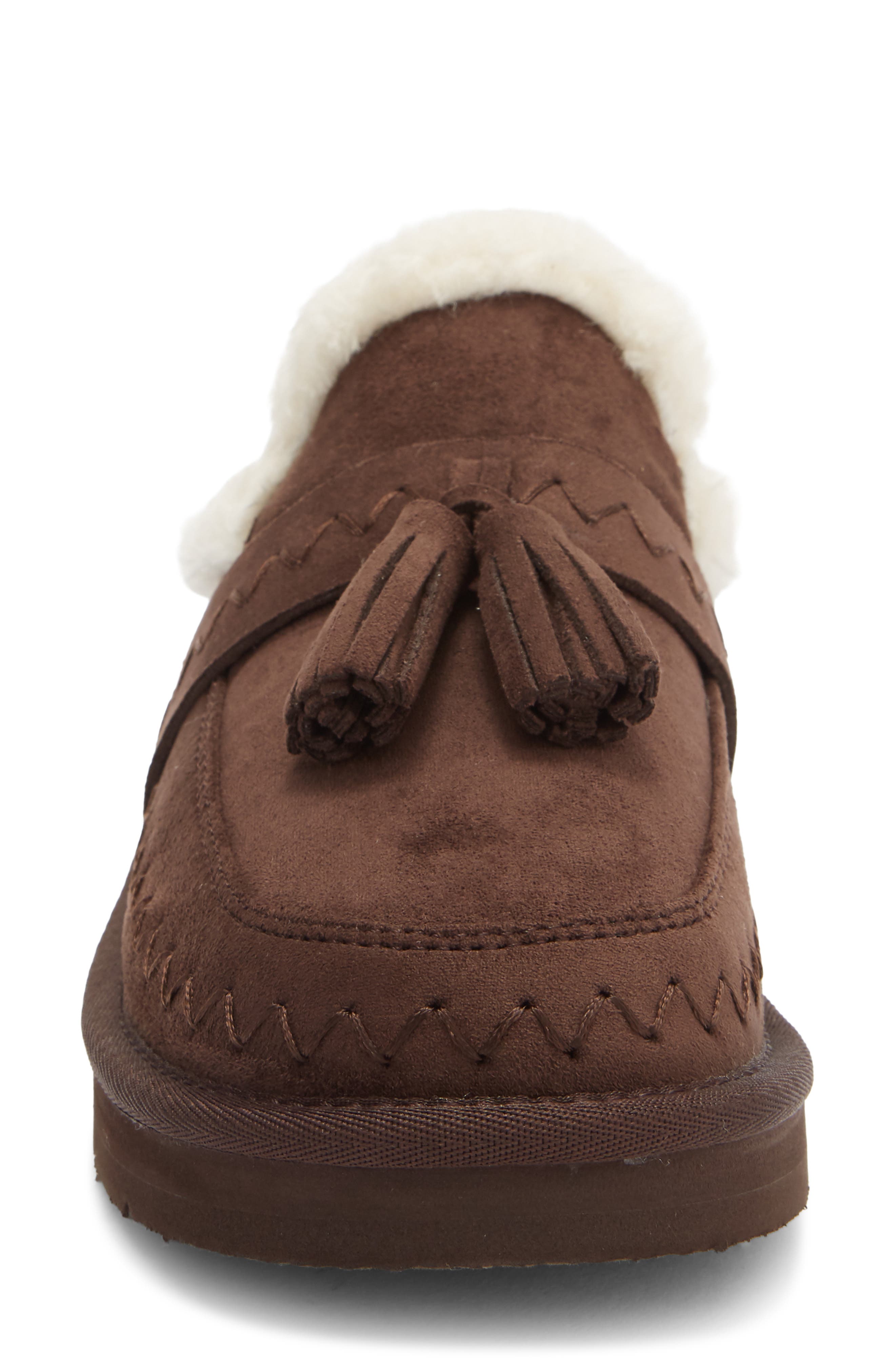 Flory Faux Shearling Clog, Alternate, color, COFFEE BEAN
