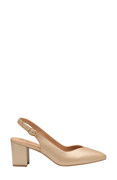 Johnston & Murphy Vicki Slingback Pump In Sand Pearlized Glove Leather