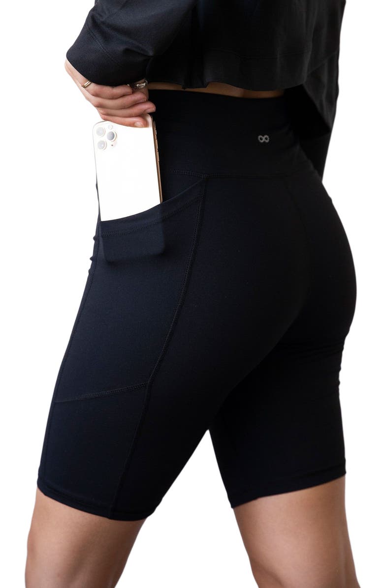 Rebody Active Making Moves Cloudlux Pocket Biker Shorts 8.5", Alternate, color, Metropolis Black