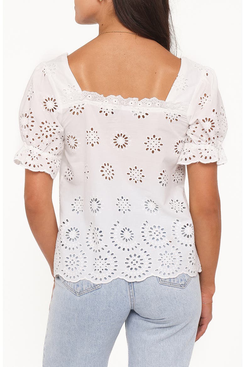 Kairi Eyelet Puff Sleeve Top, Alternate, color, WHITE BRODERIE