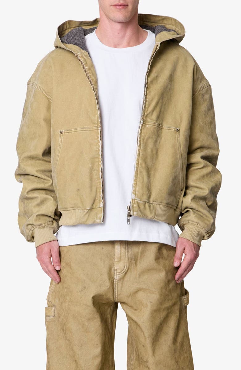 mnml Stretch Cotton Work Jacket, Main, color, Tan