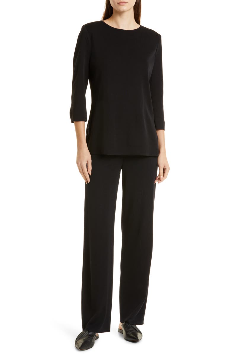 Misook Knit Tunic Top, Alternate, color, Black
