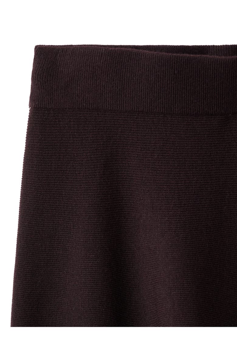 MANGO Knit Midi Skirt, Alternate, color, Wine