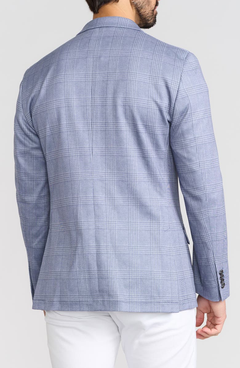 SAVILE ROW CO Shoreditch Plaid Knit Blazer, Alternate, color, Blue