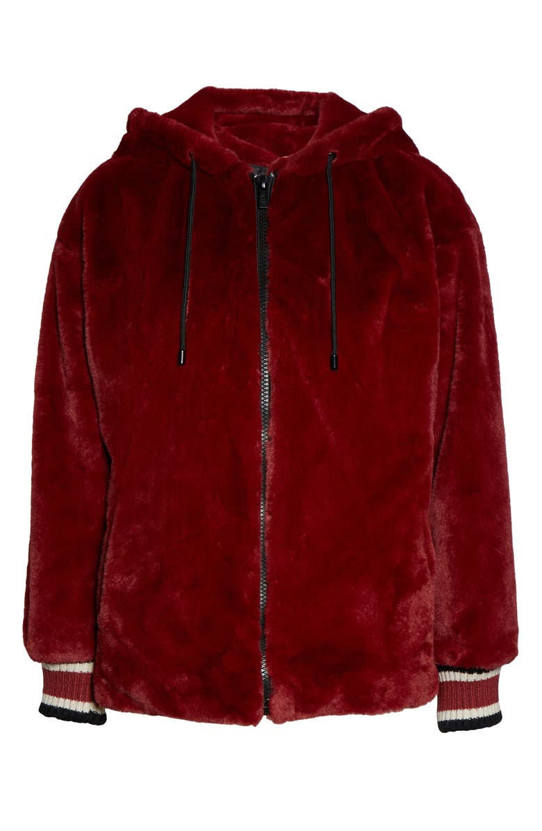 RACHEL Rachel Roy Faux Fur Hooded Jacket, Alternate, color, 