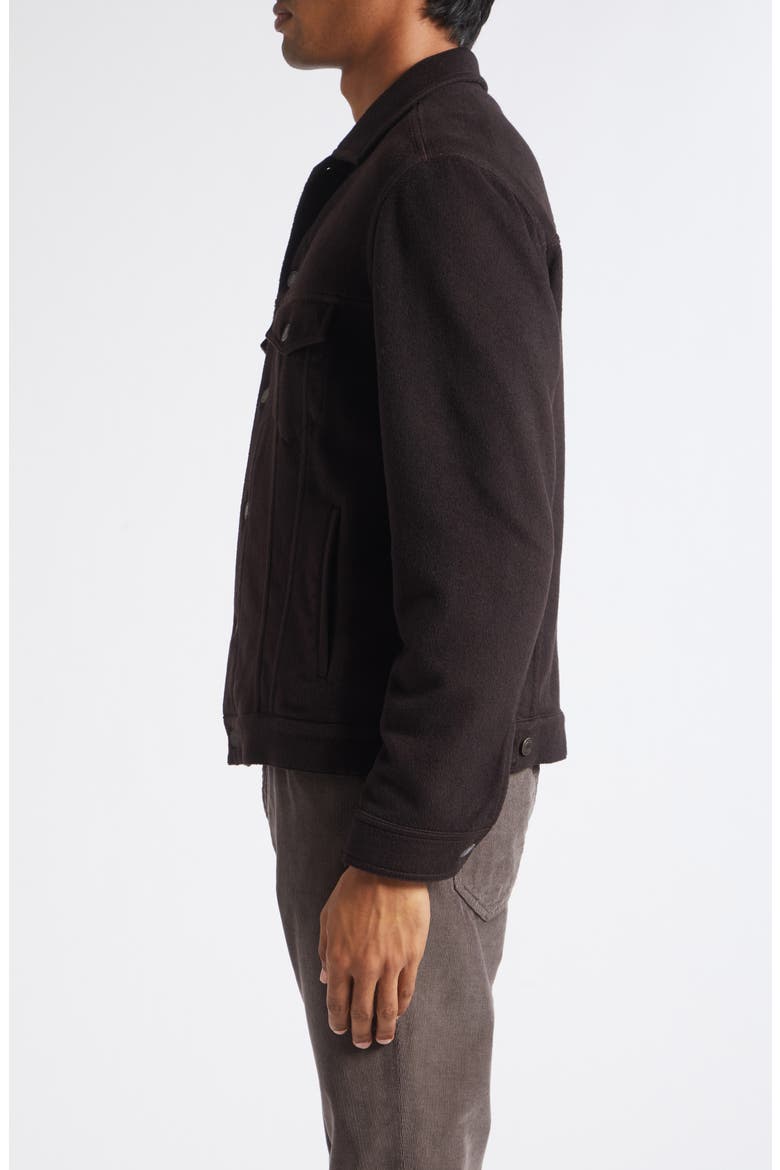 Cashmere Trucker Jacket, Alternate, color, BROWN