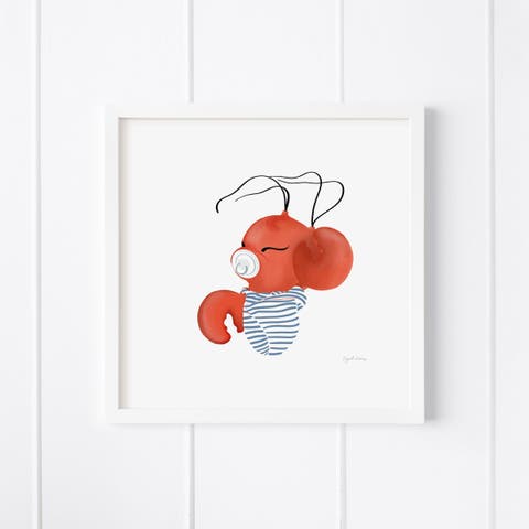 Baby Lobstah Framed Museum Quality 12" x 12" Art Print