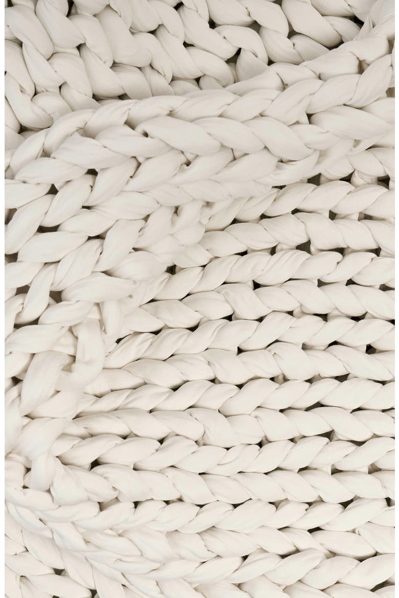 Organic Cotton Weighted Blanket, Alternate, color, CLOUD WHITE