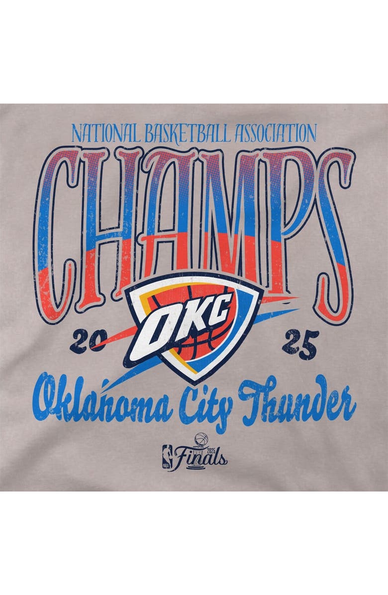 Stadium Essentials Unisex Stadium Essentials  Gray Oklahoma City Thunder 2025 NBA Finals Champions Sky High Oversized Vintage Wash T-Shirt, Alternate, color, 